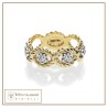 Anello Intrecci ovali fiori oro 18kt